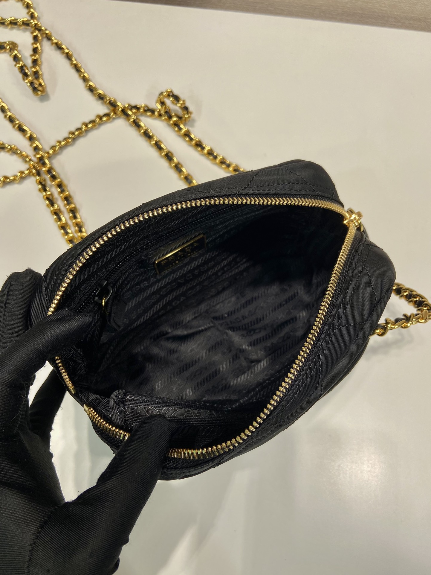 Pra*a 1bd632 vintage bag-19*14*6cm