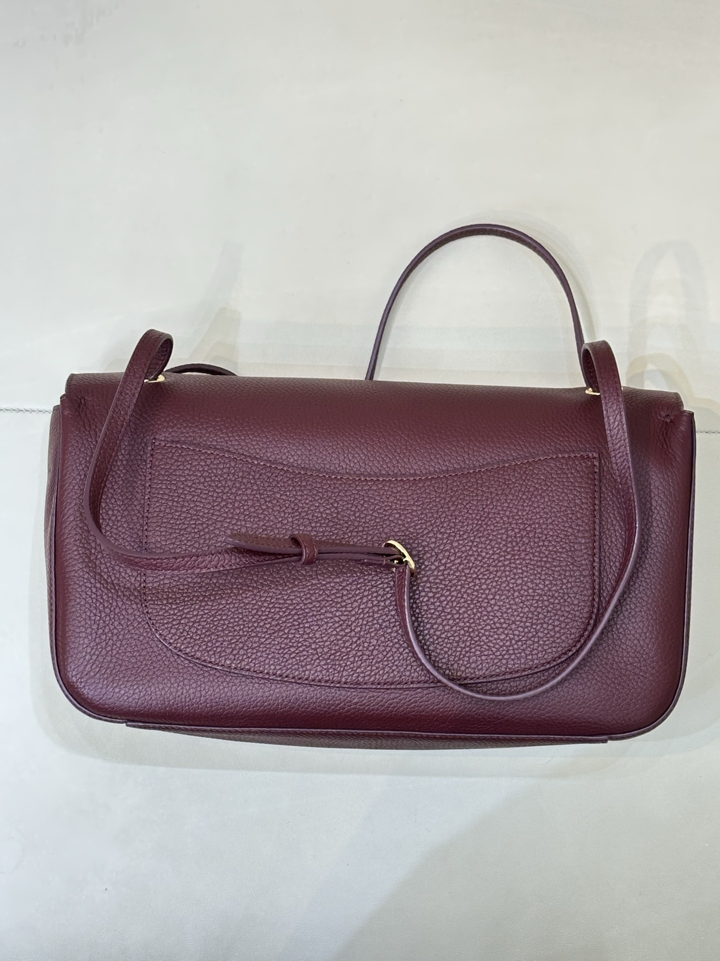 Cha*nel Grained Calfskin Small Souplissimo Maxi Flap-32CM
