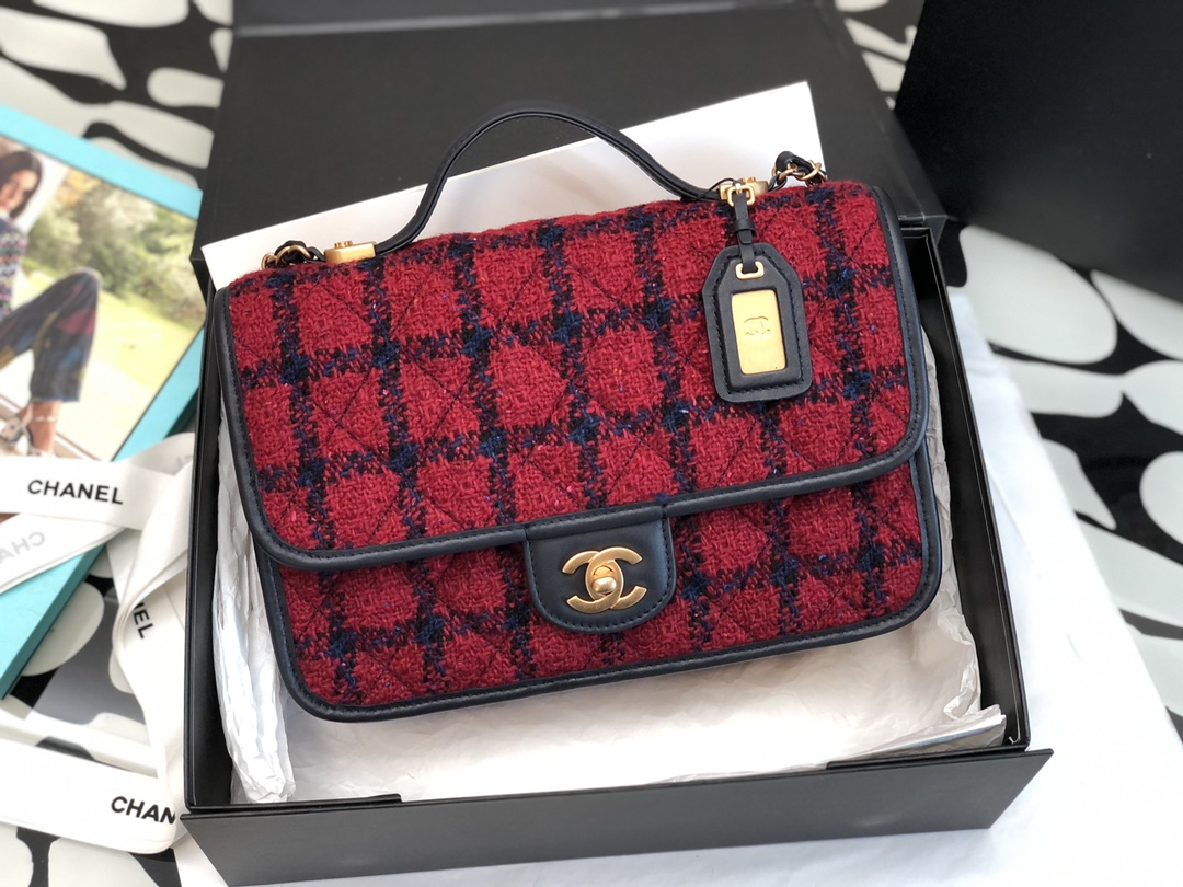 Ch@nel Flap Bag-25*21*7CM