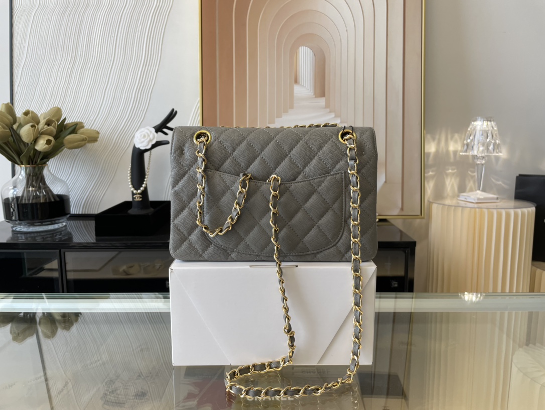 Ch@nel Flap Bag-Caviar-23CM