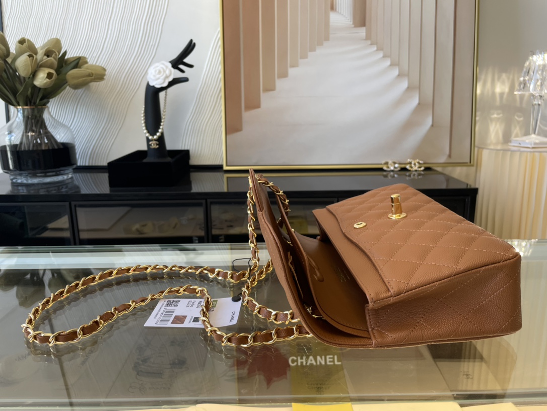 Ch@nel Flap Bag-Caviar-23CM