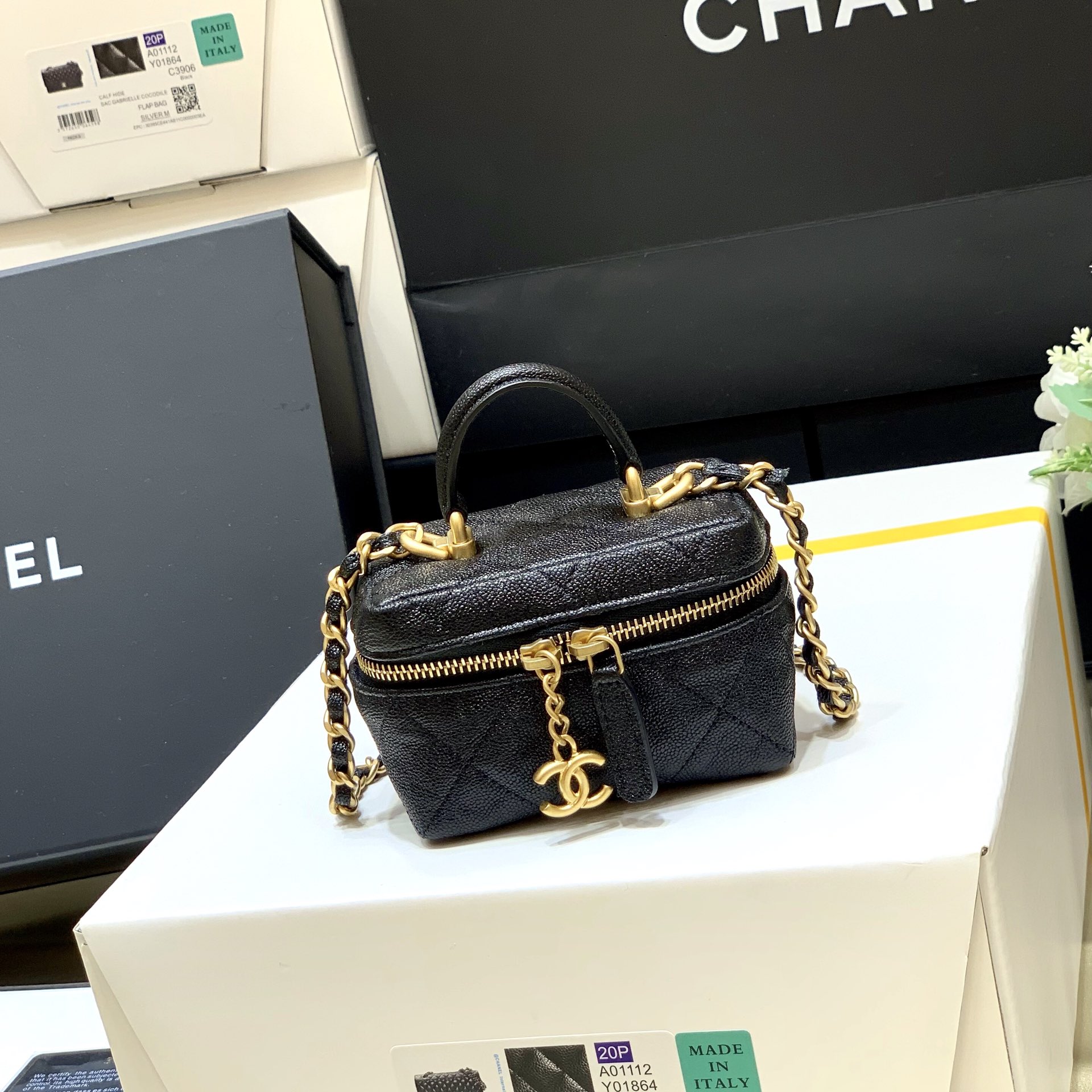 Ch@nel Vanity Bag-11.5x12x7CM