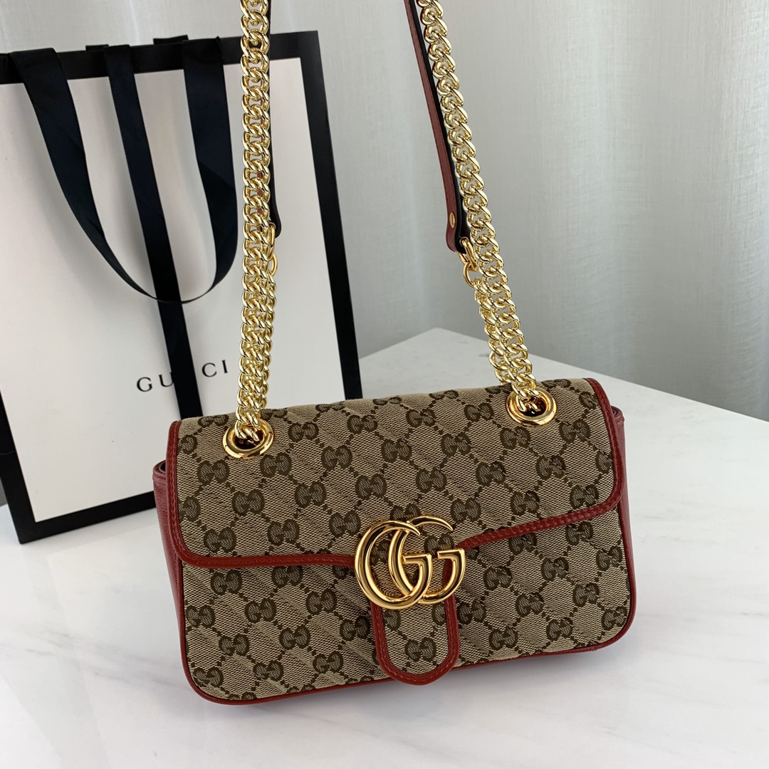 G*u*i marmont bag-14*23*6cm