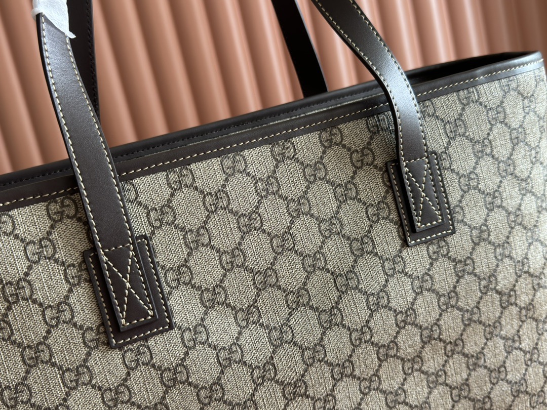 Gvc*1 GG Svp*me Monogram Medium Zippered Shopping Tote-38*28*11CM