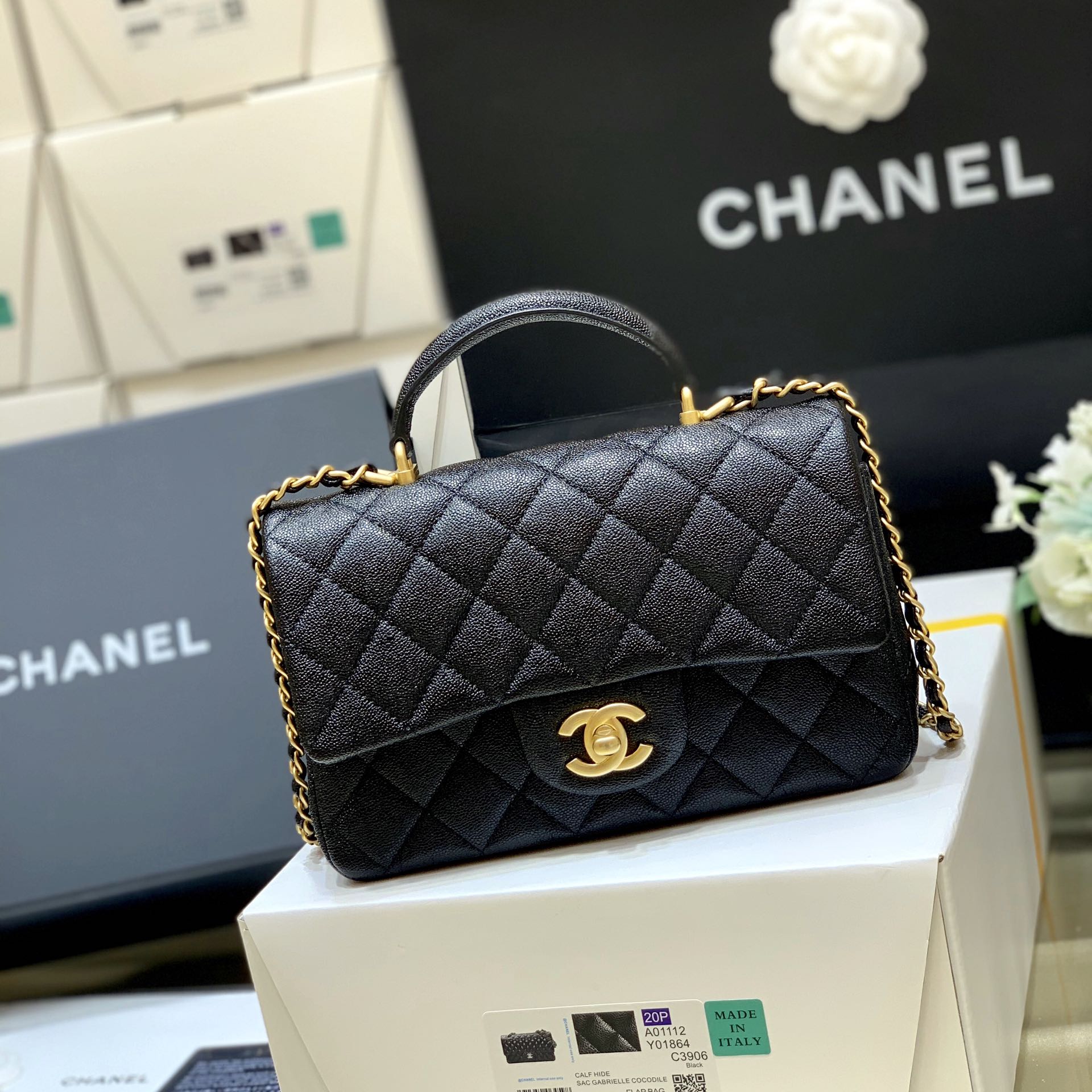 Ch@nel Flap Bag-20*13*9CM