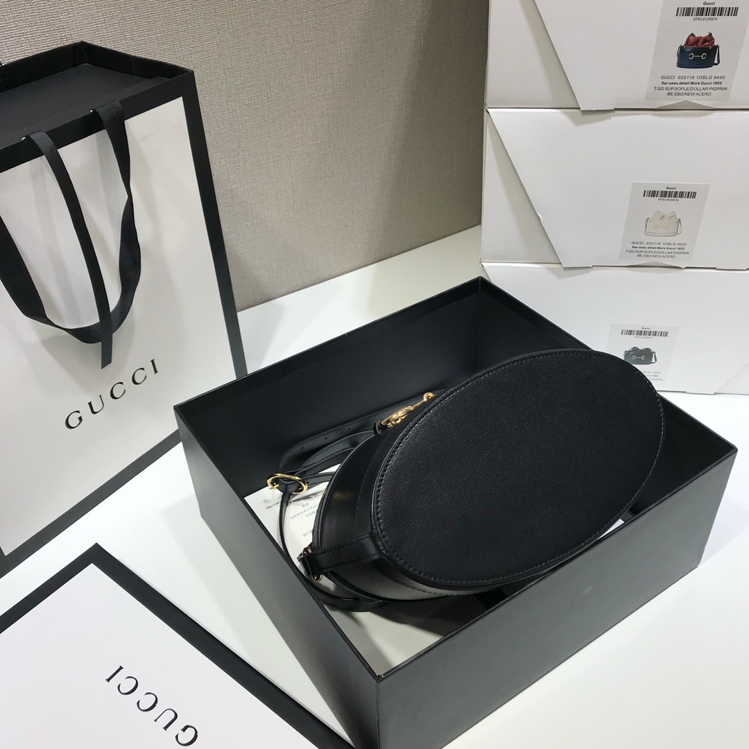 G*u*i 1955 horsebit bucket bag-22*25*12cm