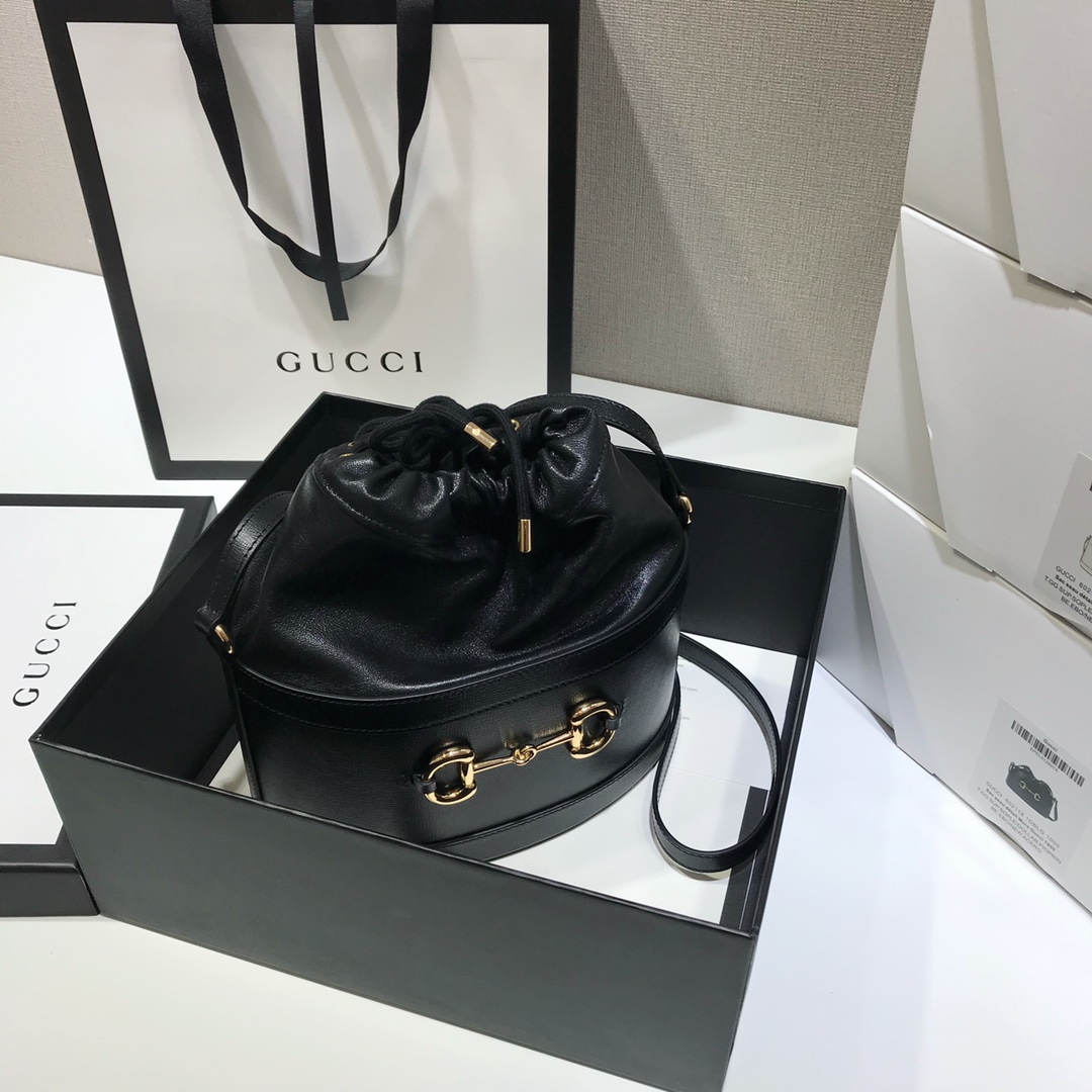 G*u*i 1955 horsebit bucket bag-22*25*12cm