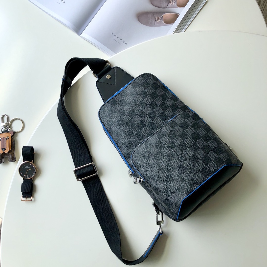 l0*is V*t0n damier graphite avenue bag-20 *31 x*10cm
