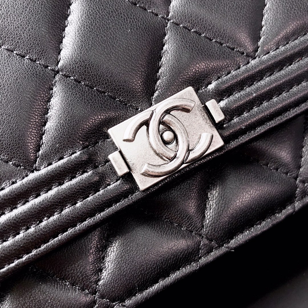 Ch@nel Wallet On Chain-Silver Hardware-19*12*3.5CM