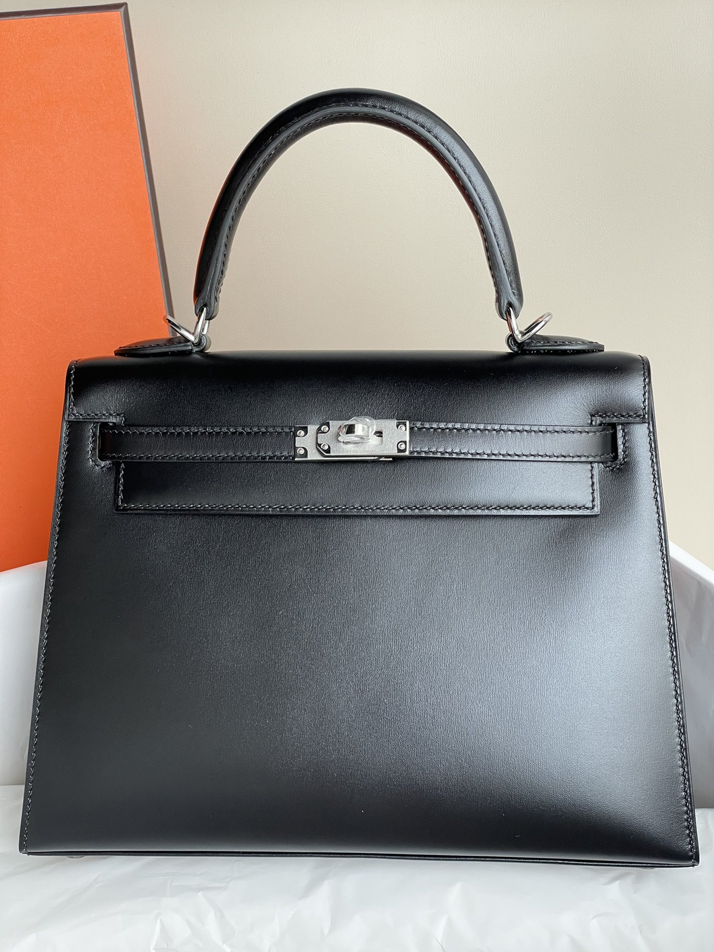 H**mes kelly 25cm-box leather
