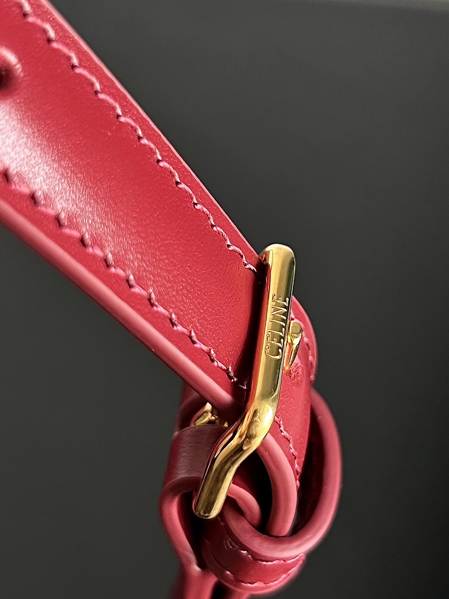 Célin*e Triomphe Logo Hardware Leather Mini Shoulder Bag-17x14x6CM