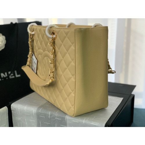 Ch@nel Grand Shopping Tote-Gold Hardware-34x24x12CM