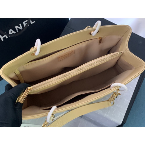 Ch@nel Grand Shopping Tote-Gold Hardware-34x24x12CM