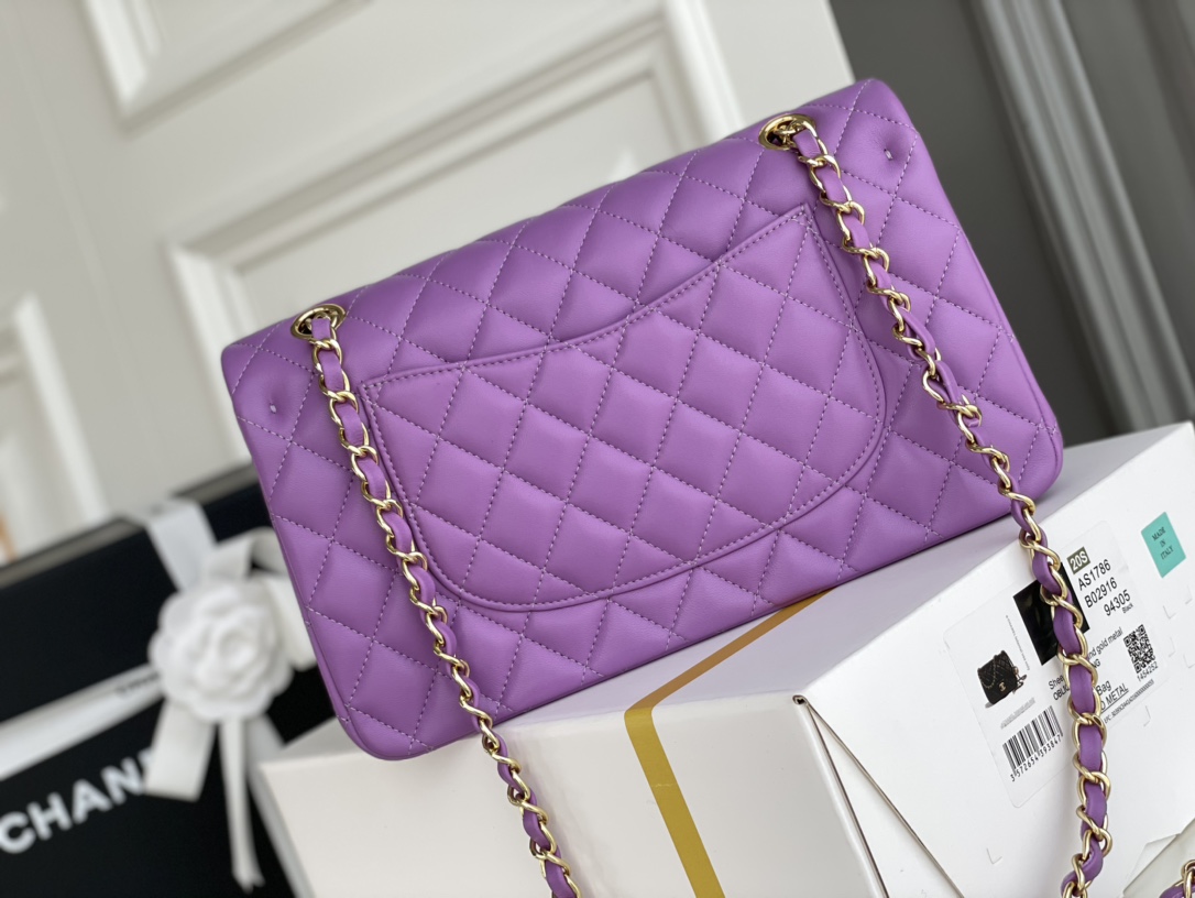 Ch@nel Flap Bag-Lambskin-25CM