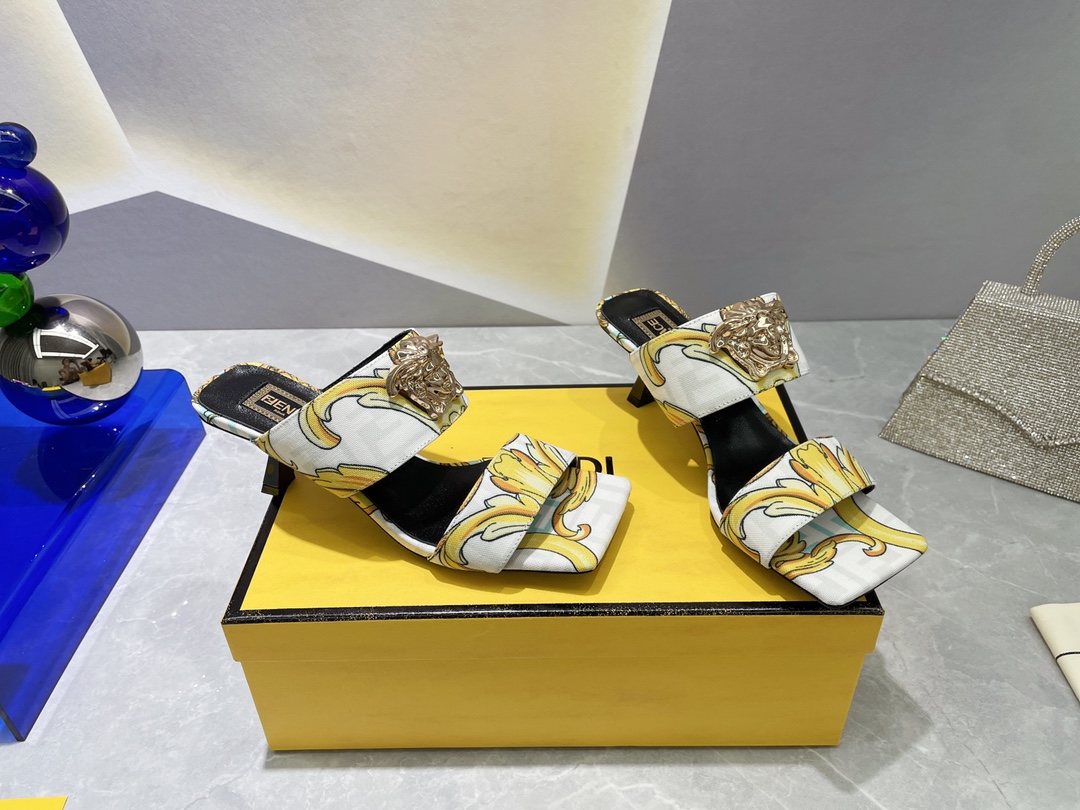 F**di×versace heels-6cm