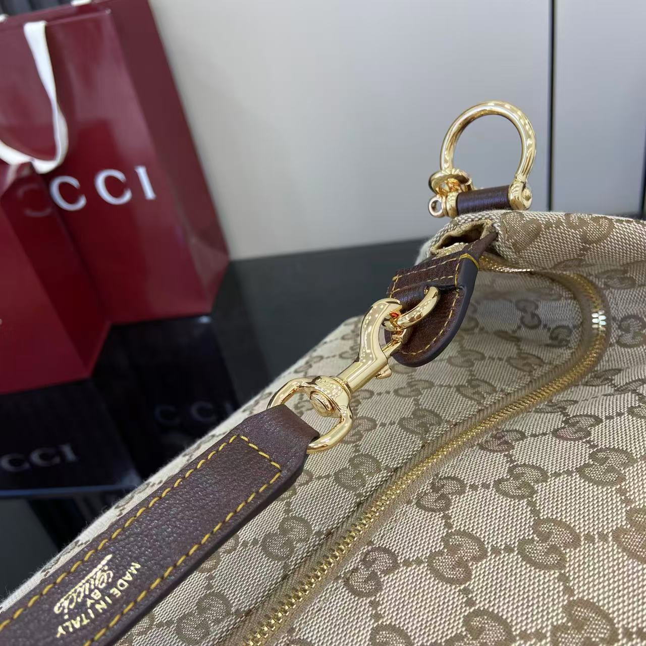 Guc*ci Brera GG Canvas Large Shoulder Bag-46*29*20.5CM