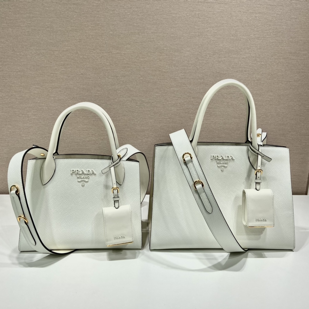 Pra*a 1ba156 tote-26*20*15&33*24*15cm