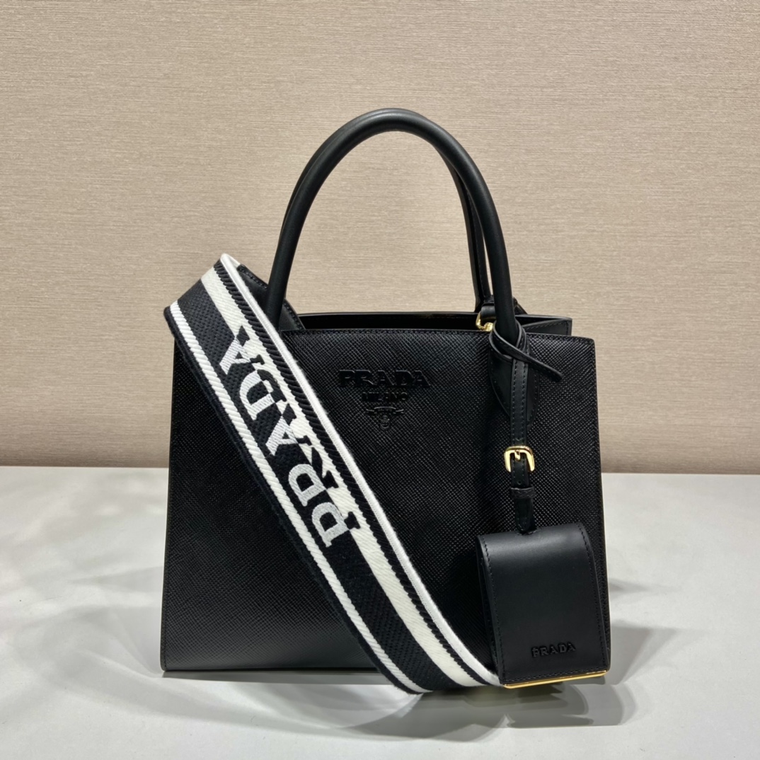 Pra*a 1ba156 tote-26*20*15&33*24*15cm