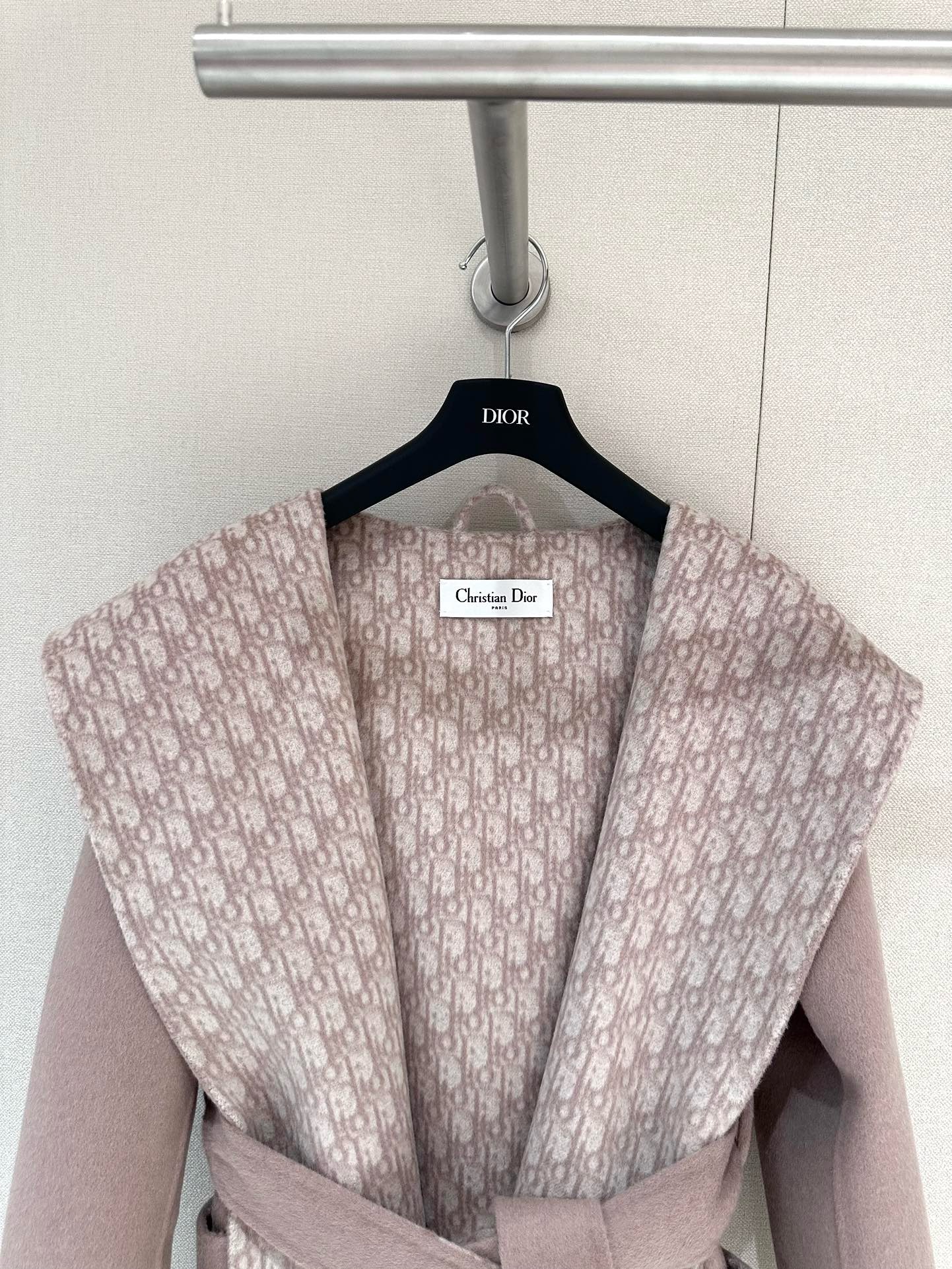 D*or Short Hooded Coat with Belt Rose des Vents Double-Sided