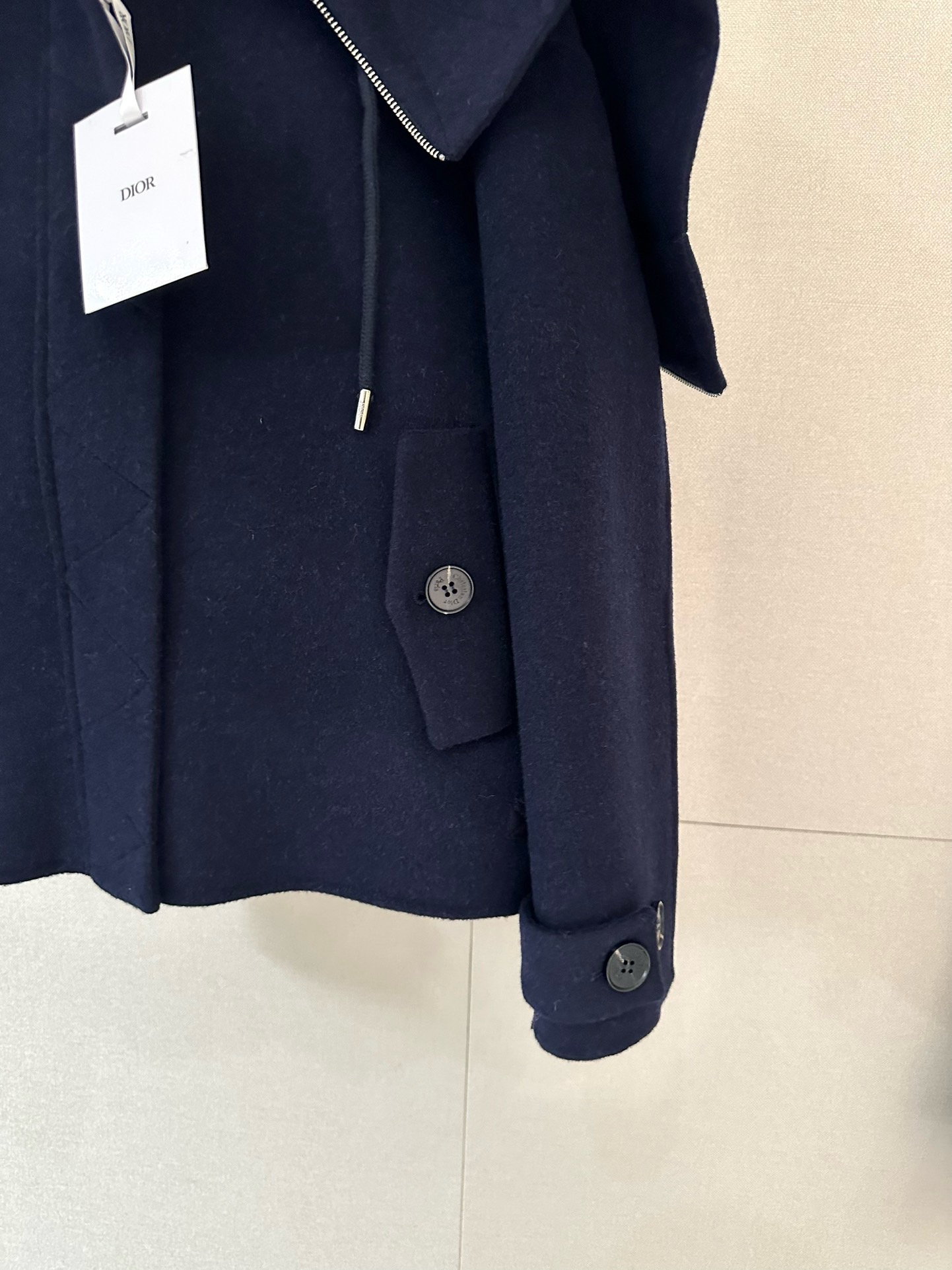 Di*r Navy Oblique Wool Jacket