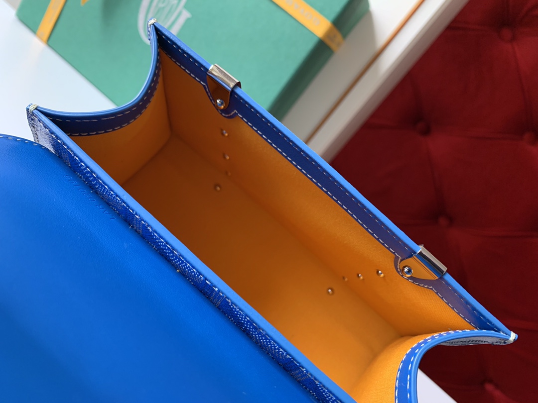 Go*ard coated canvas and leather saigon top handle bag-21cm