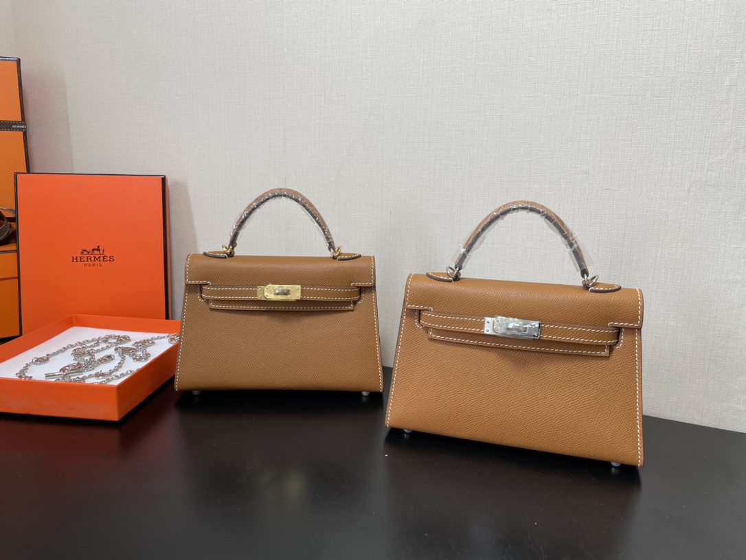 H**mes kelly-gold&silver hardware-19cm