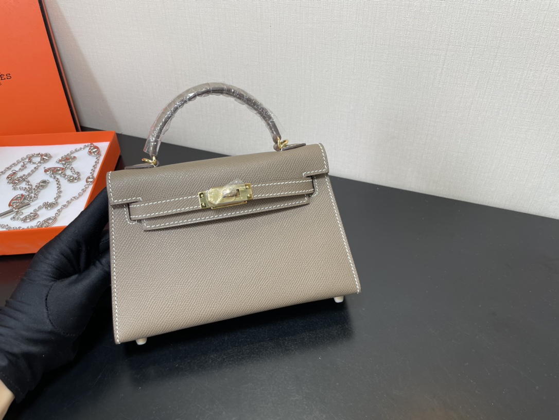 H**mes kelly-gold&silver hardware-19cm