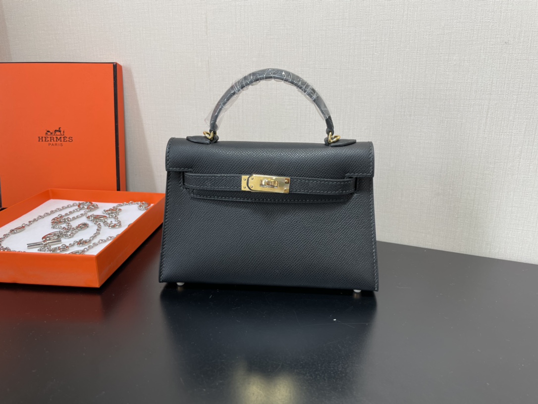 H**mes kelly-gold&silver hardware-19cm