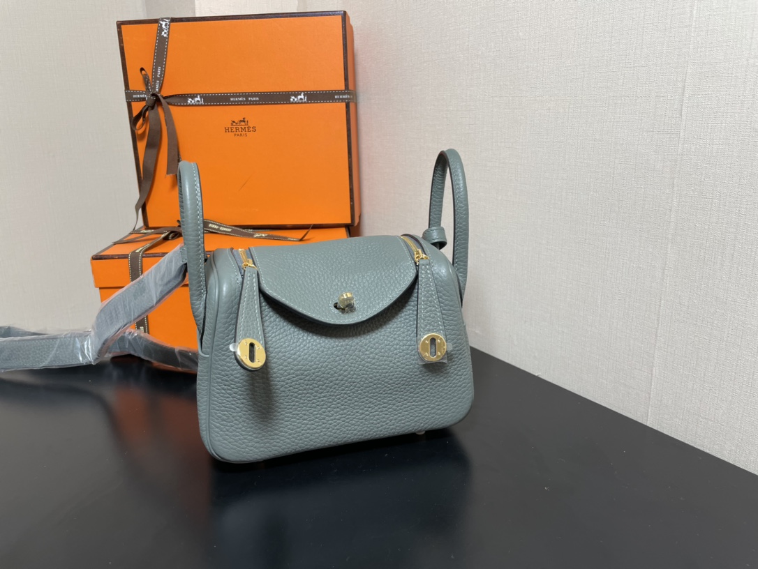 H**mes lindy 19-togo leather-19cm