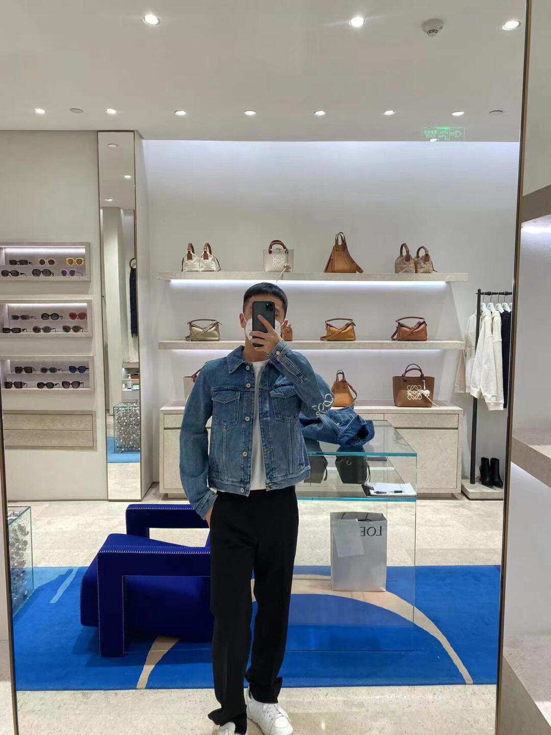 l0ew* anagram jacket in De*1m blue