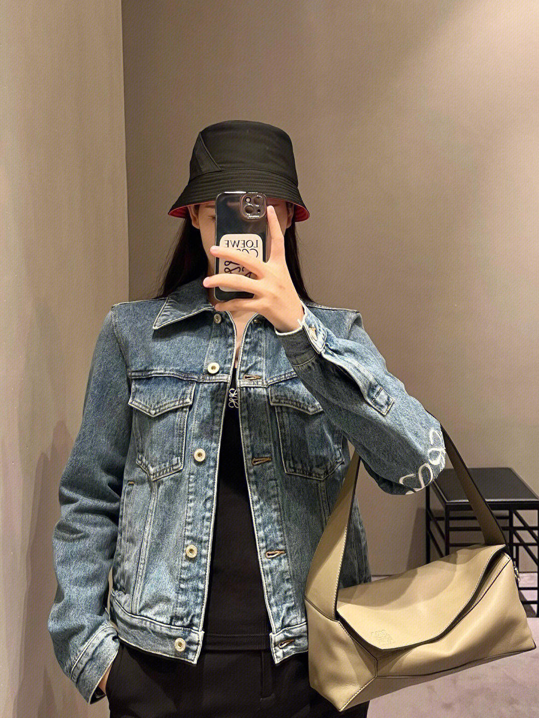 l0ew* anagram jacket in De*1m blue