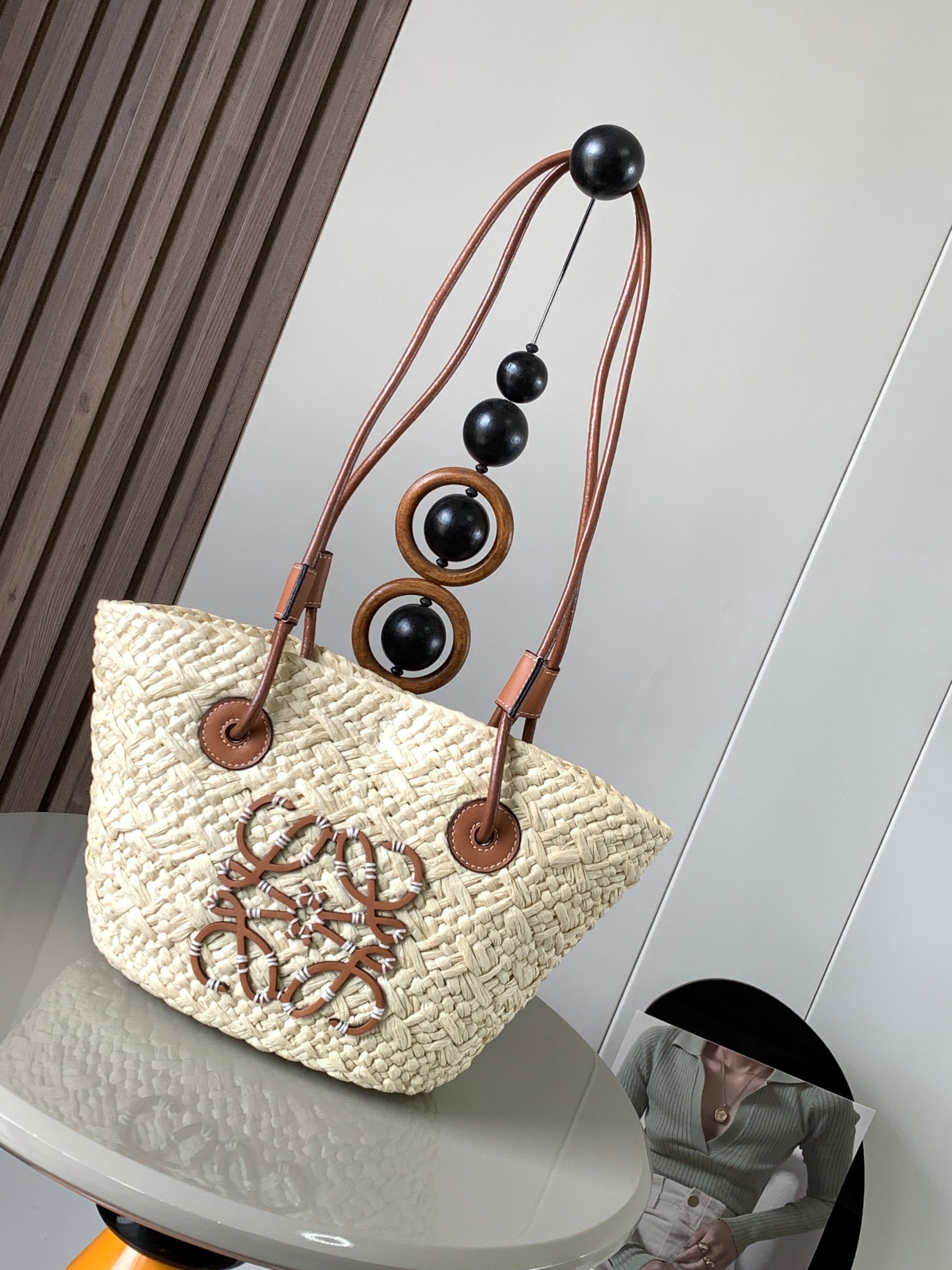 L0ew* anagram basket tote-34*16.5*13cm