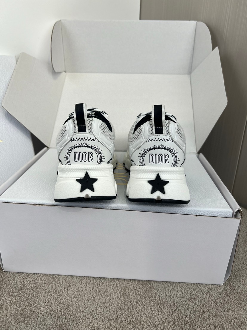 Diro Chrono Sneaker Mesh with White and Black Leather-Effect Panels