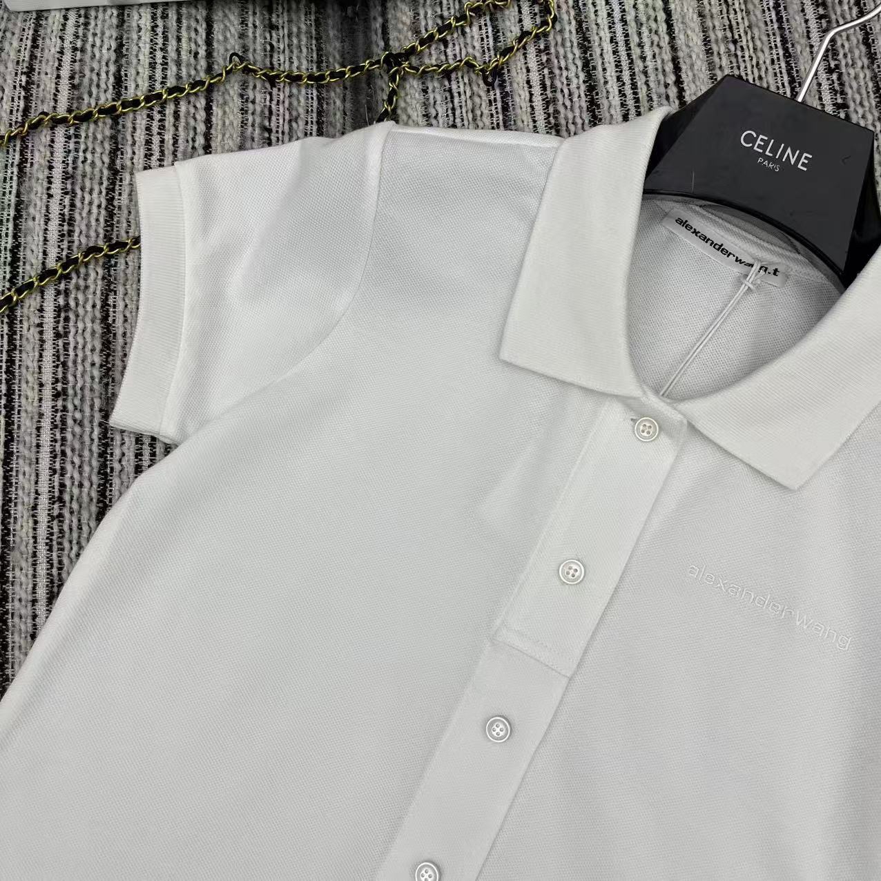 A1exa*derwang.t polo collar short sleeves cardigan
