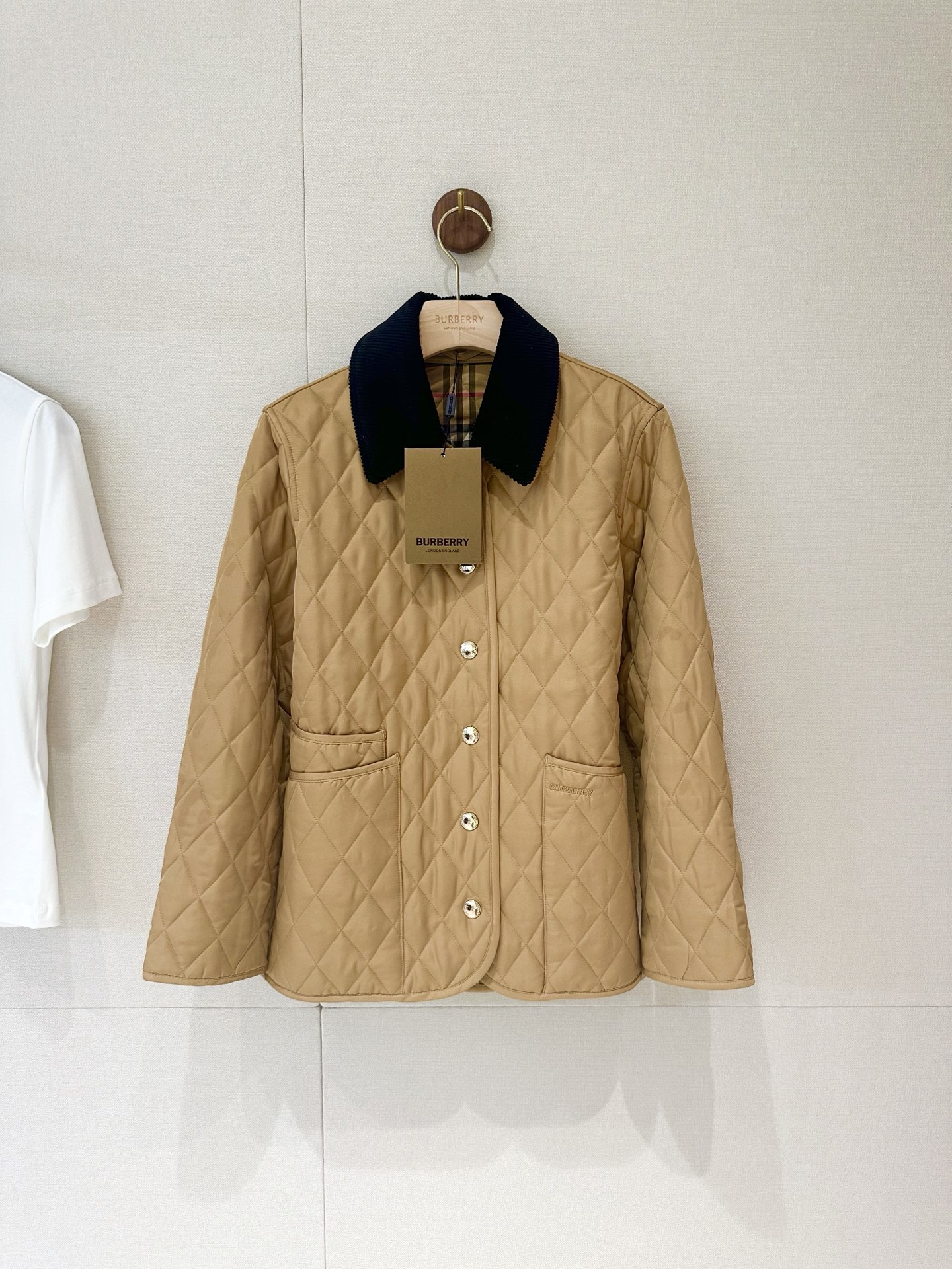 Burb*erry Quilted Barn Jacket | Brown