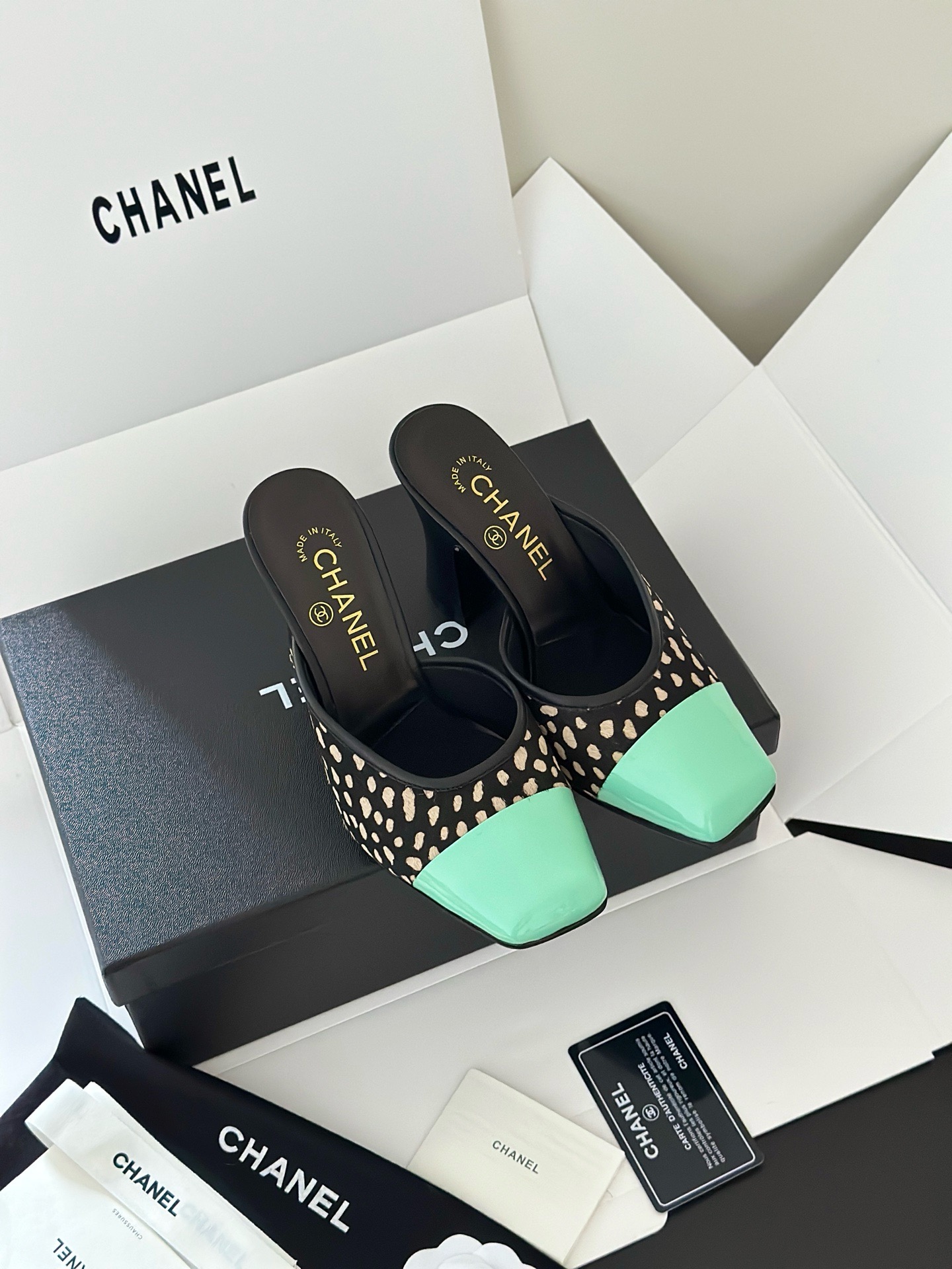 Cha*el Mules - Lambskin & Patent-8CM