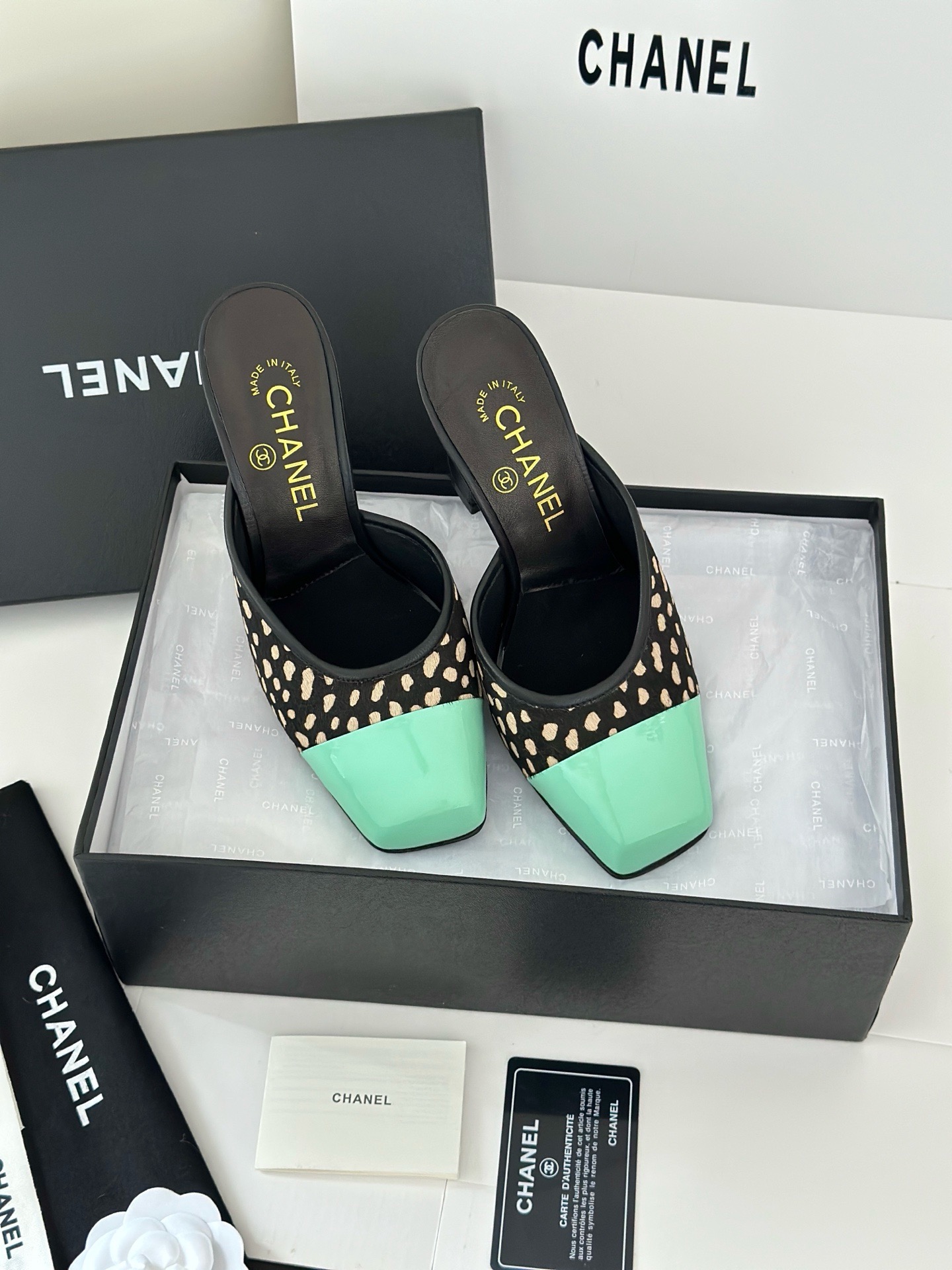 Cha*el Mules - Lambskin & Patent-8CM