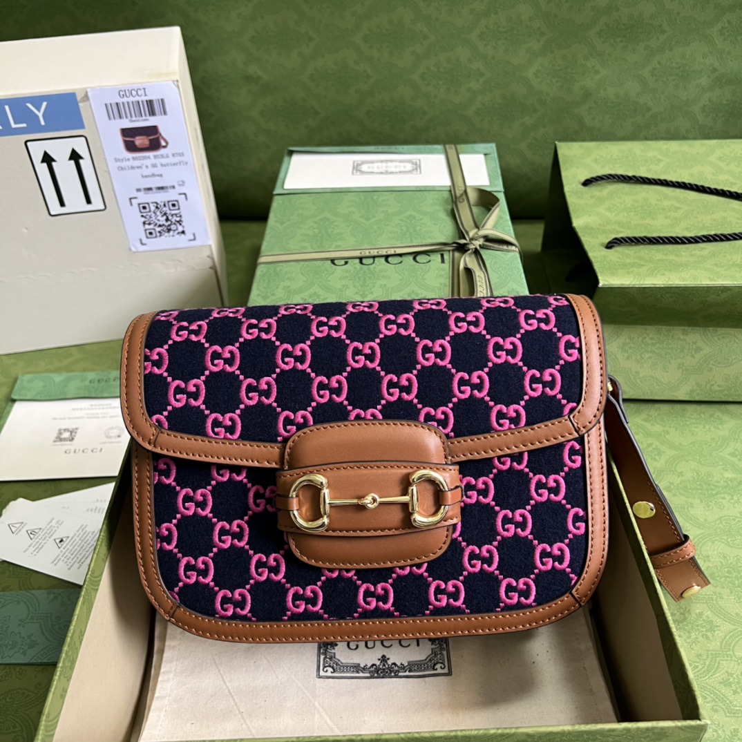 G*u*i 1955 horsebit shoulder bag-25*18*8cm