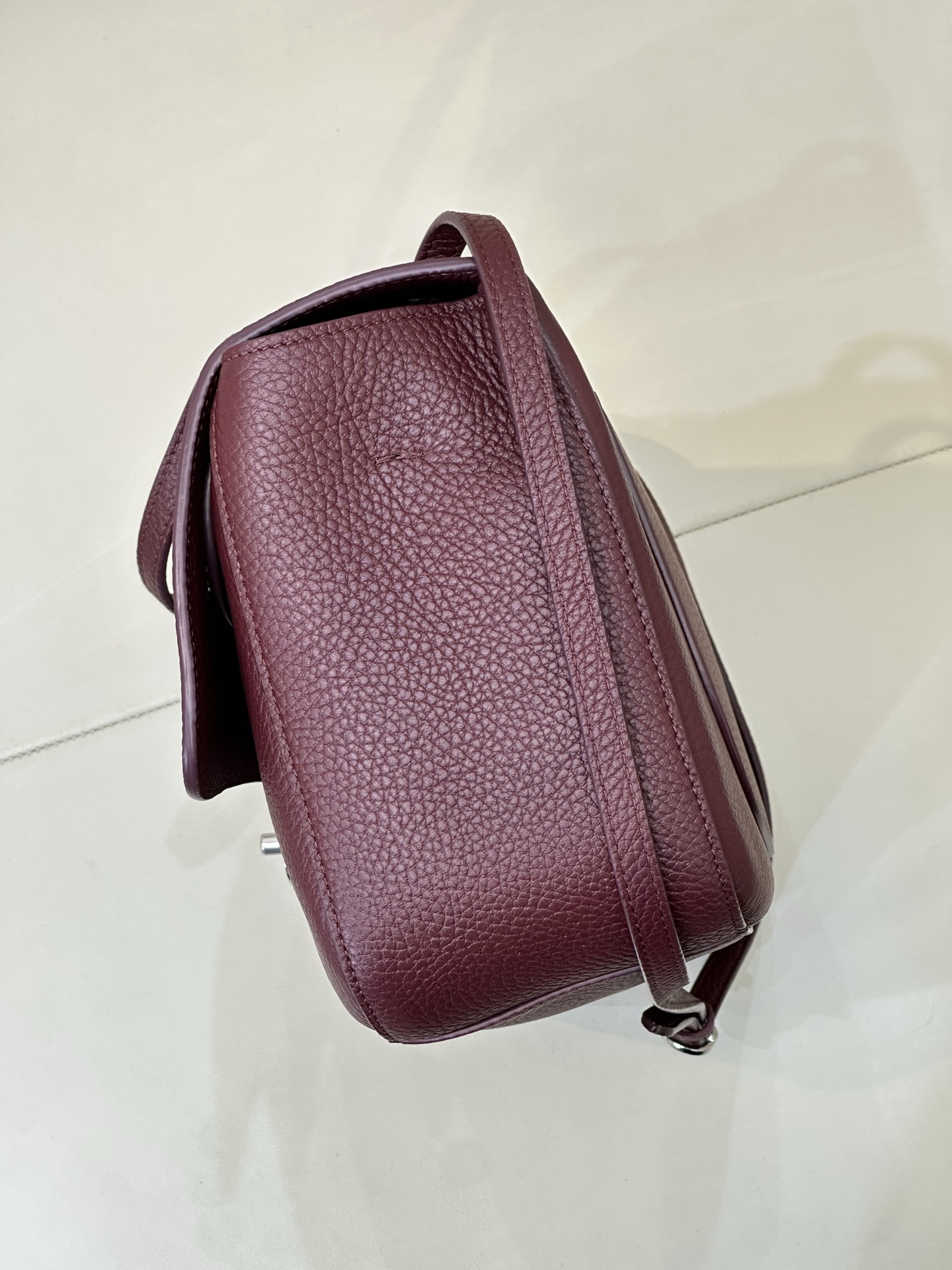 Cha*nel Grained Calfskin Small Souplissimo Maxi Flap-32CM