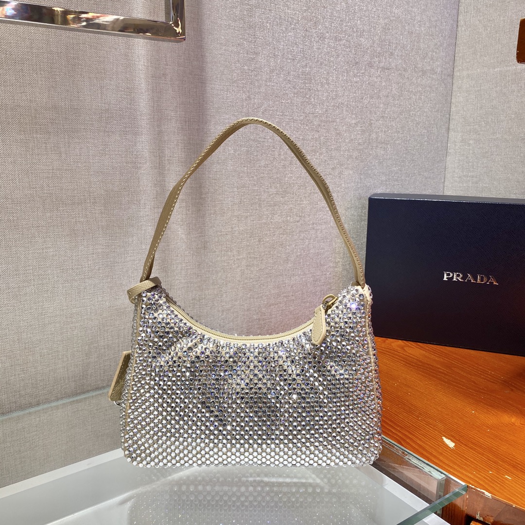Pra*a nylon 1ne515 hobo bag-23*14*5cm