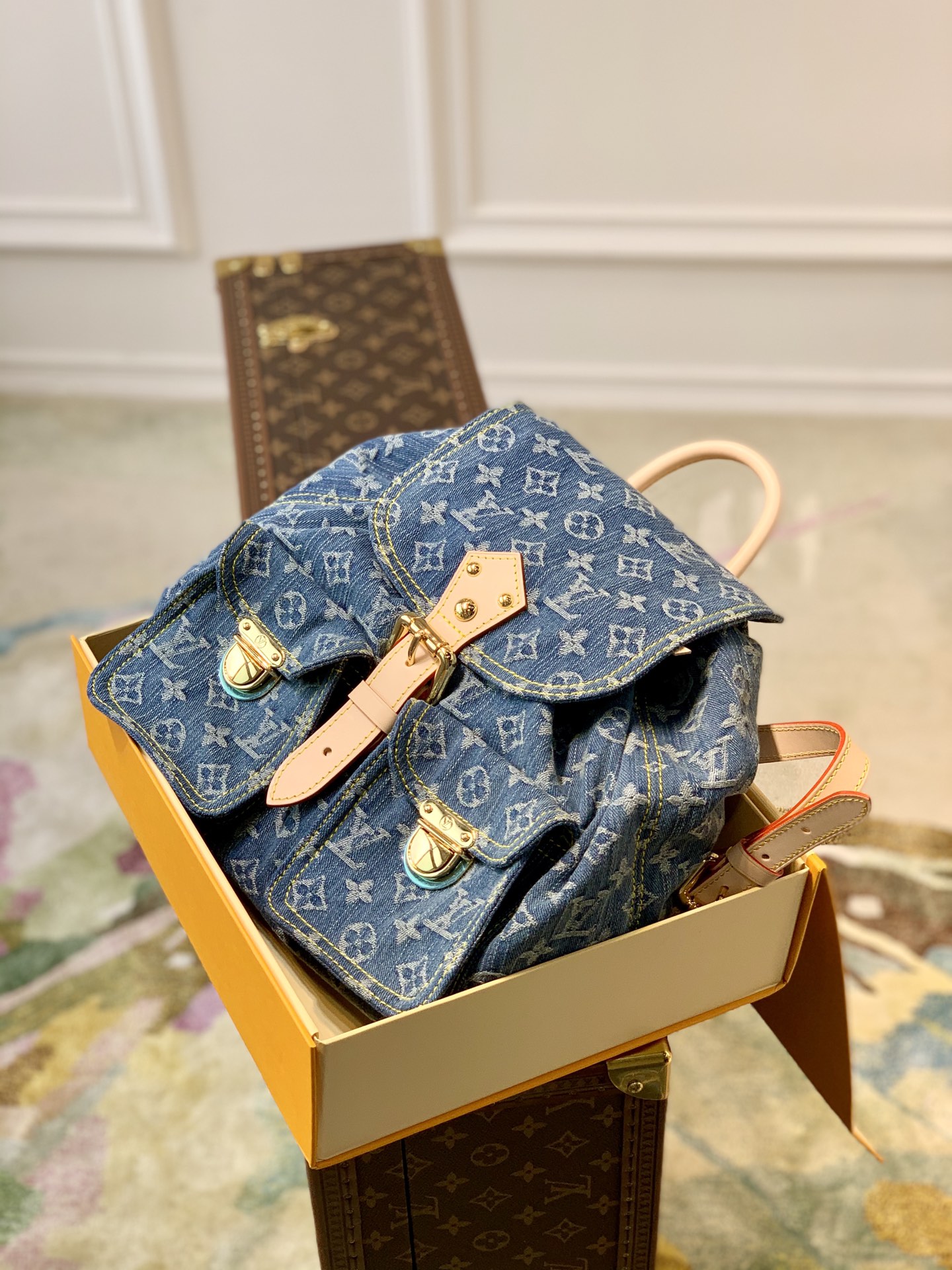 l0*is V*t0n vintage m44460 backpack-19x30x28cm