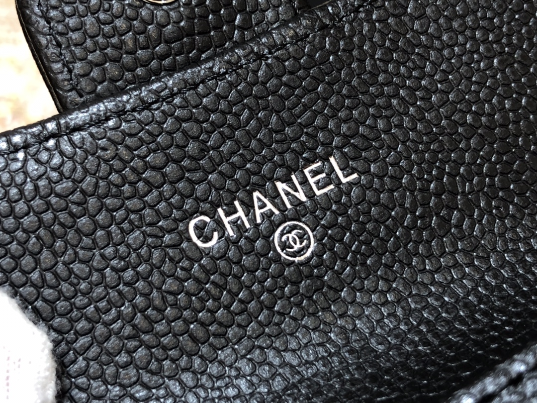 Ch@nel Wallet-Silver Harware-Caviar-11*10CM
