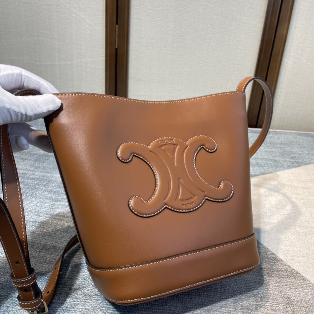 Ce**e cuir bucket-30×22×13cm
