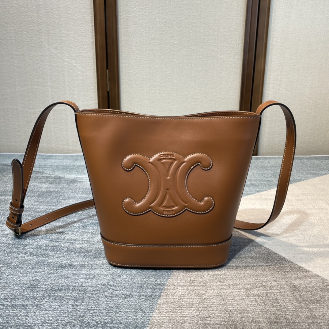 Ce**e cuir bucket-30×22×13cm