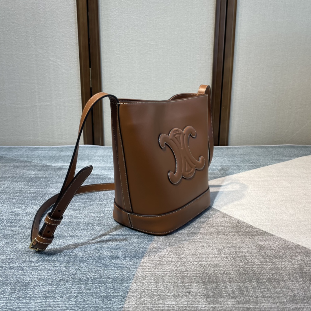 Ce**e cuir bucket-30×22×13cm