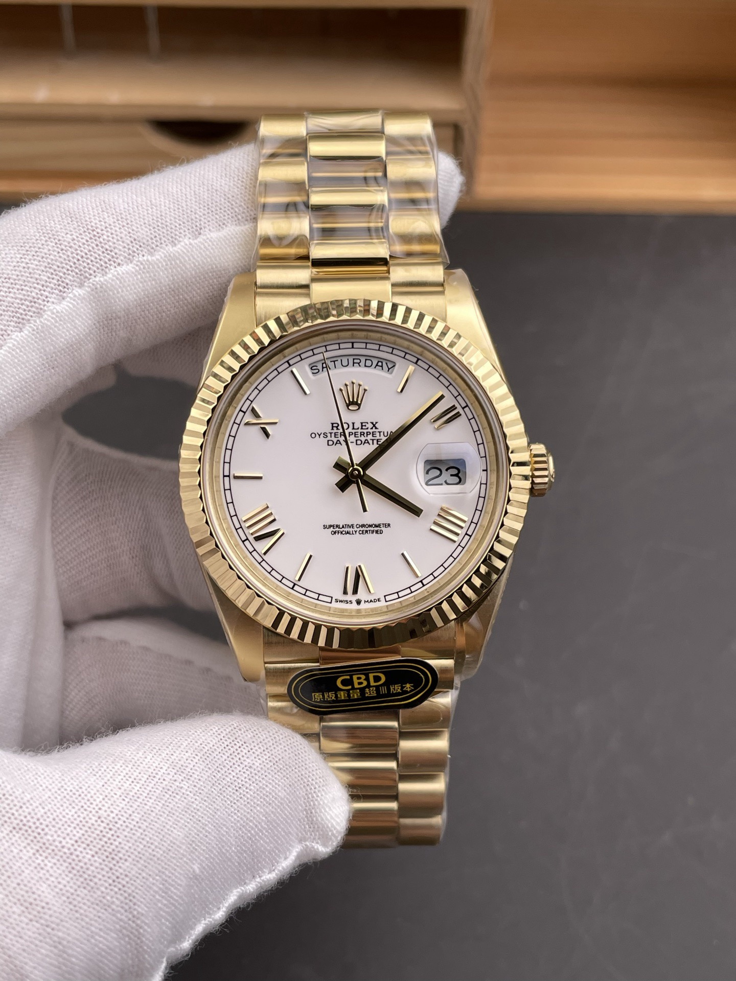 R01ex Day-Date 40 Watch Yellow Gold