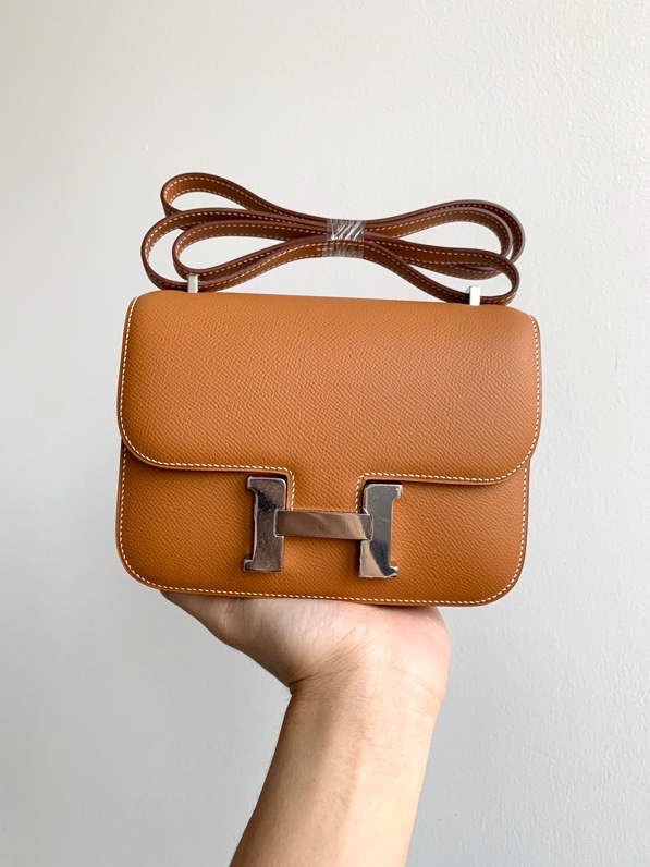 H**mes constance epsom leather-19cm