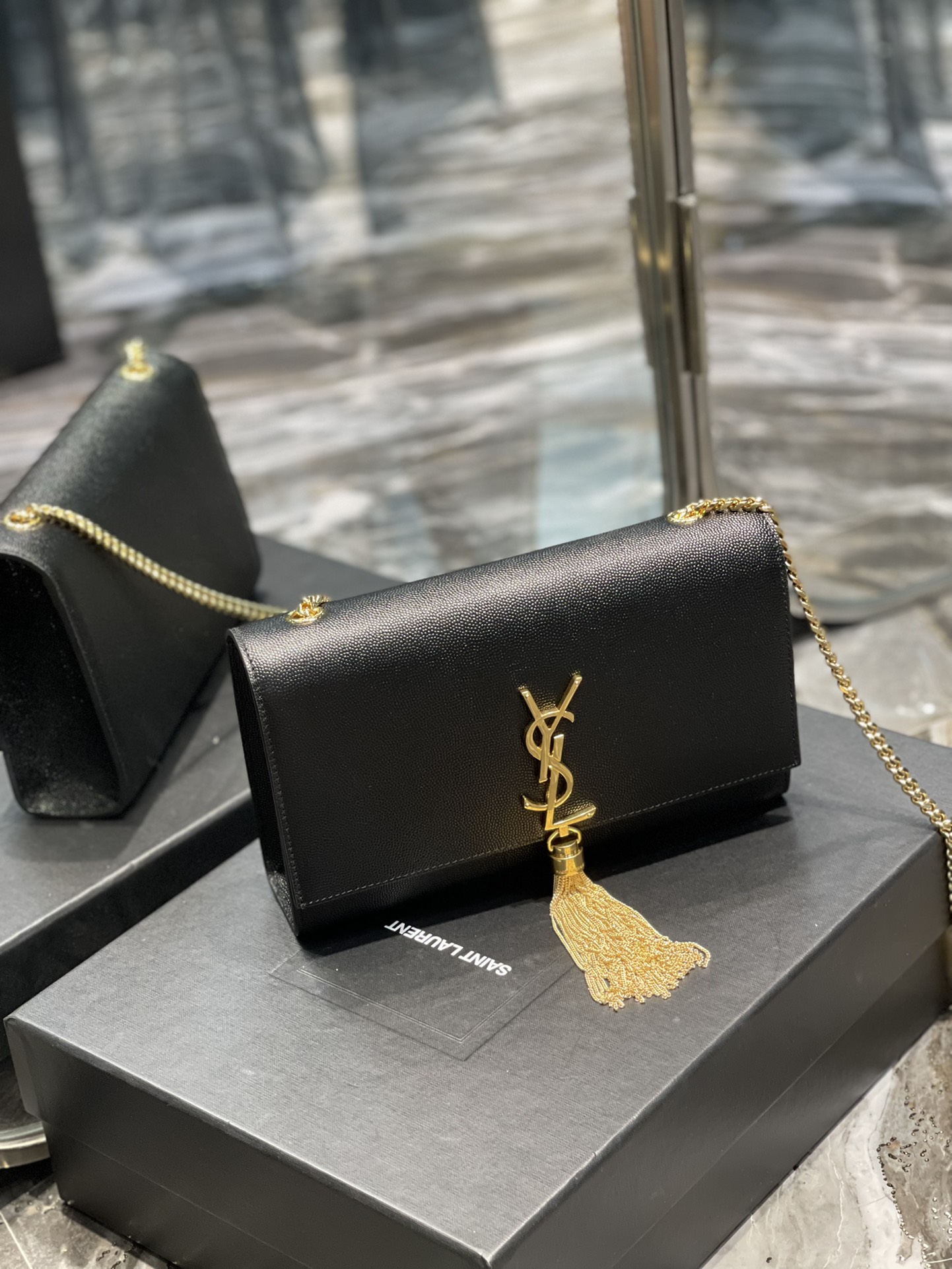 Y*L medium kate bags-caviar-24*14.5*5.5cm