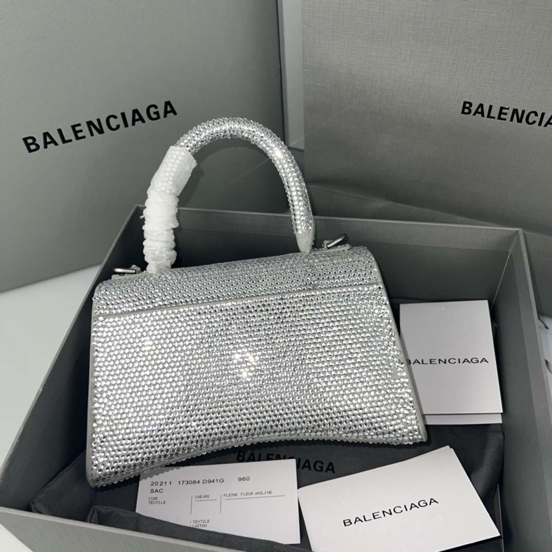 Ba*len*cia*ga small hourglass bag-13*8*19cm