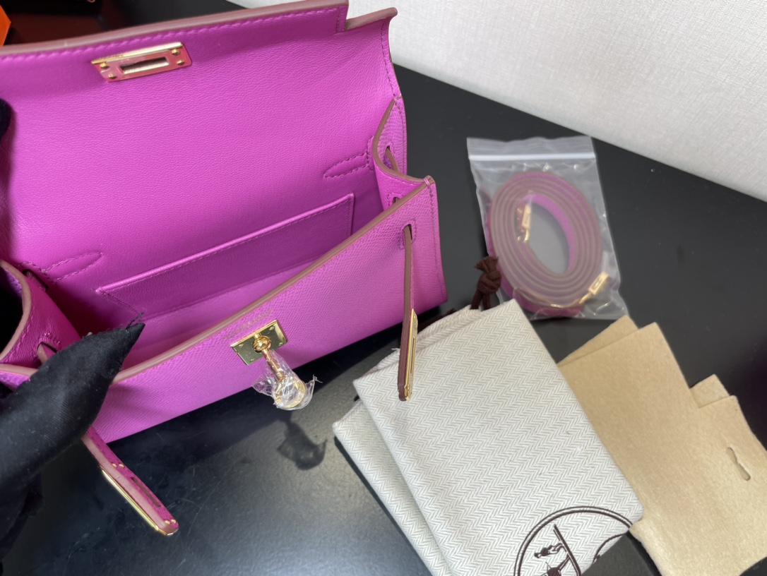 H**mes kelly-gold&silver hardware-19cm